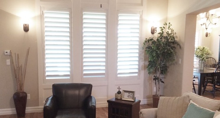 Chicago parlor white shutters